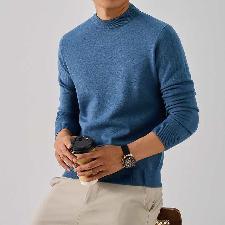 Mens Multi-Color Thickened Knit Sweater